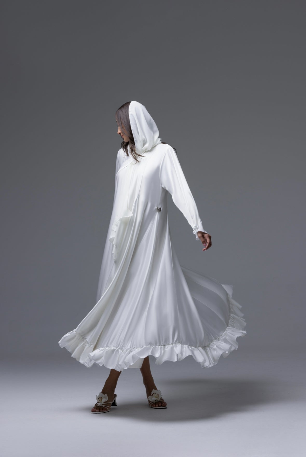 Ruched Abaya