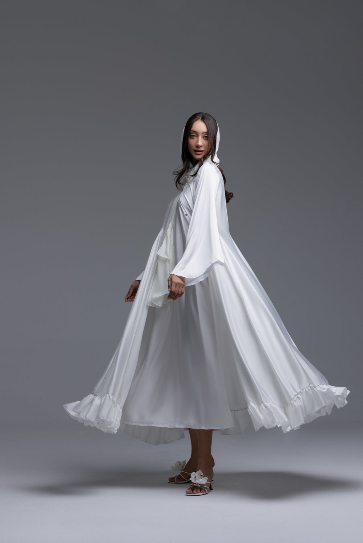 Ruched Abaya