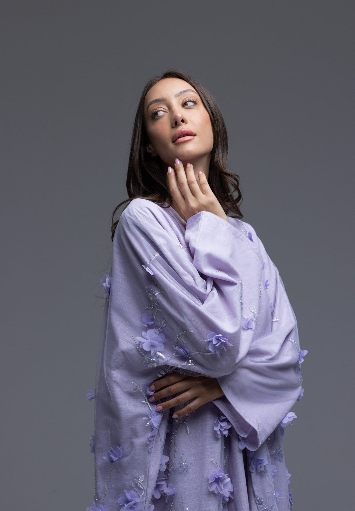 Cotton Flower Abaya