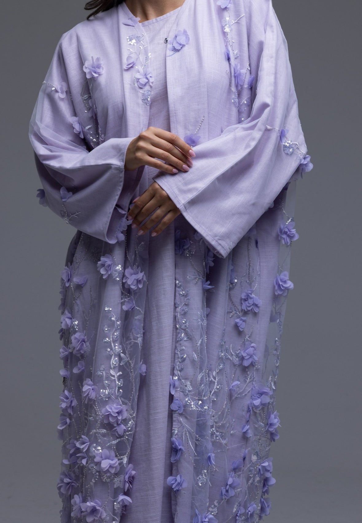 Cotton Flower Abaya